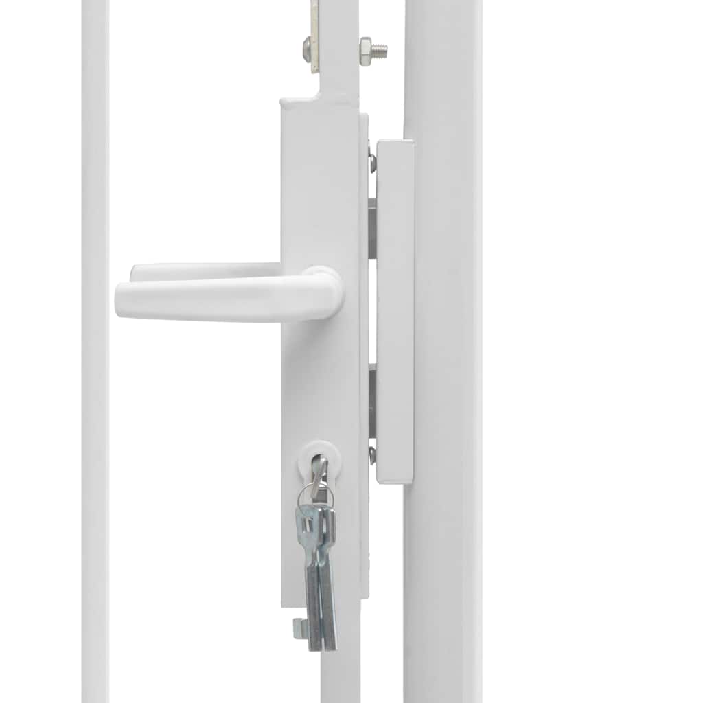 Garden Gate Steel 1x2 m White