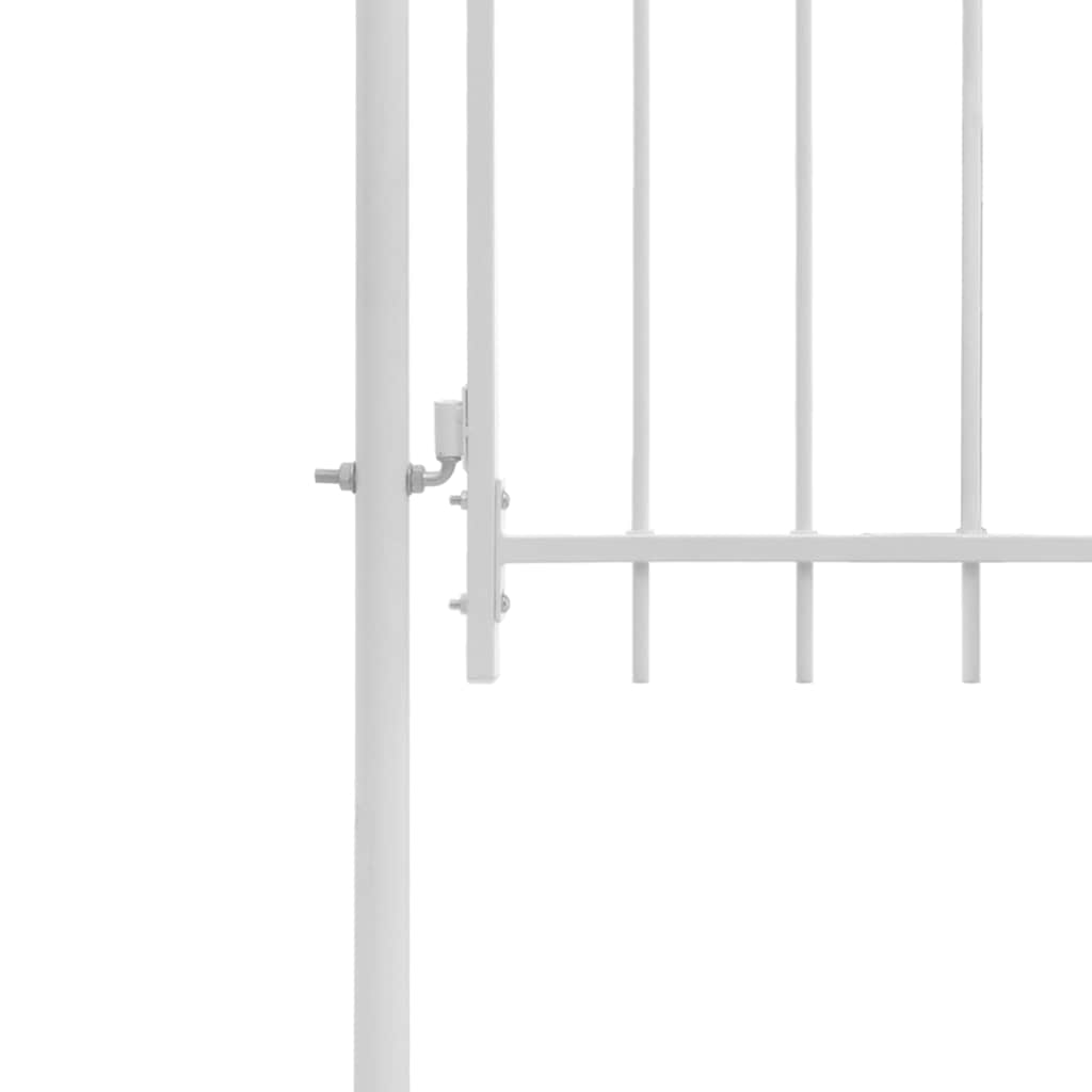 Garden Gate Steel 1x2.25 m White