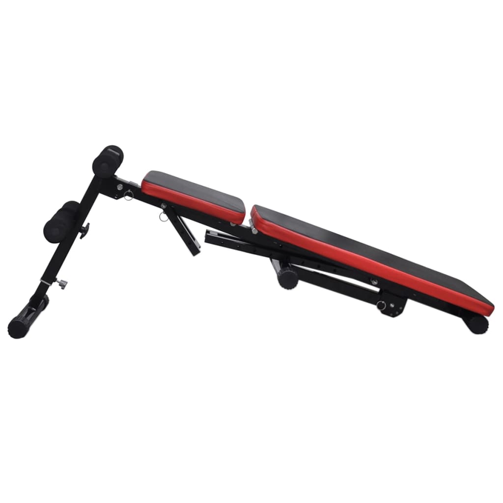 Adjustable Sit-up Bench with Barbell and Dumbbell Set 30.5 kg