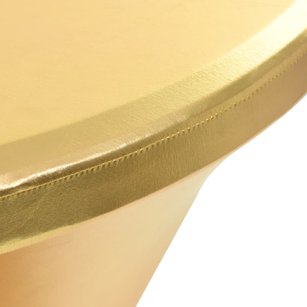 2 pcs Table Covers Stretch 60 cm Gold