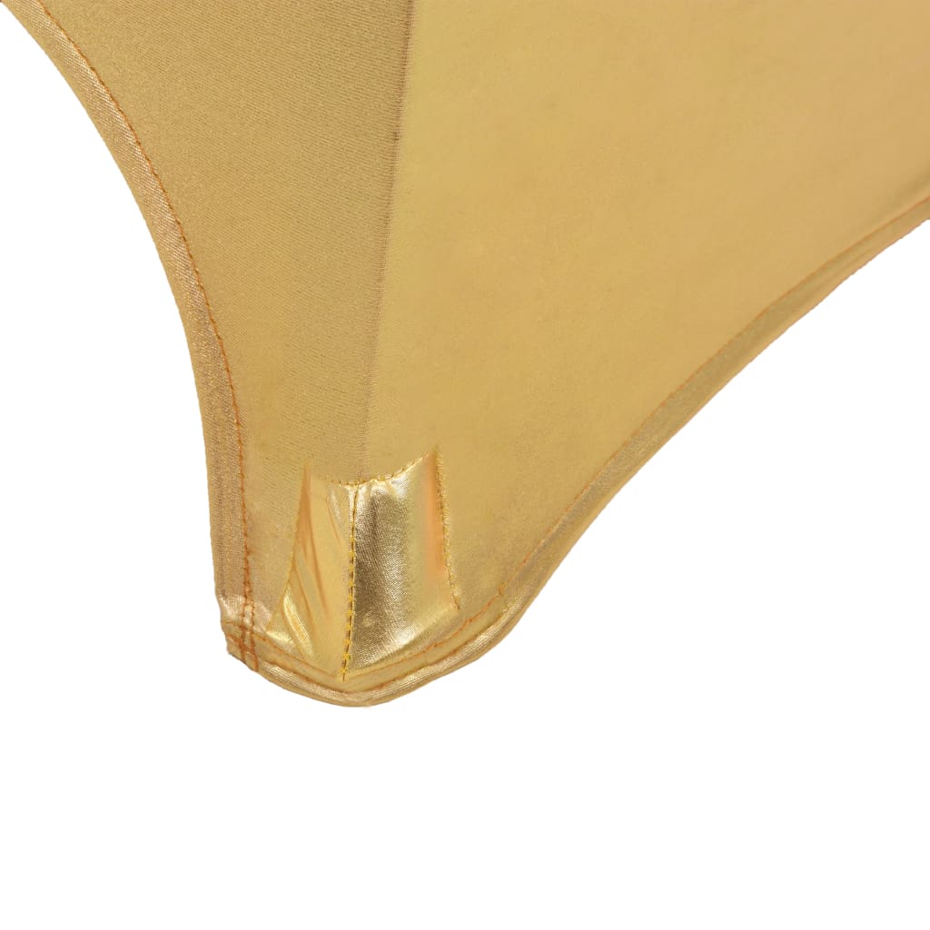 2 pcs Table Covers Stretch 80 cm Gold