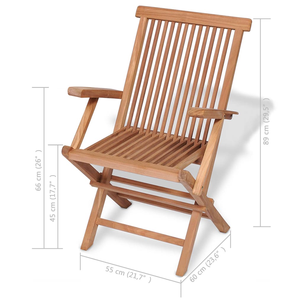 7 Piece Outdoor Dining Set Solid Teak Wood