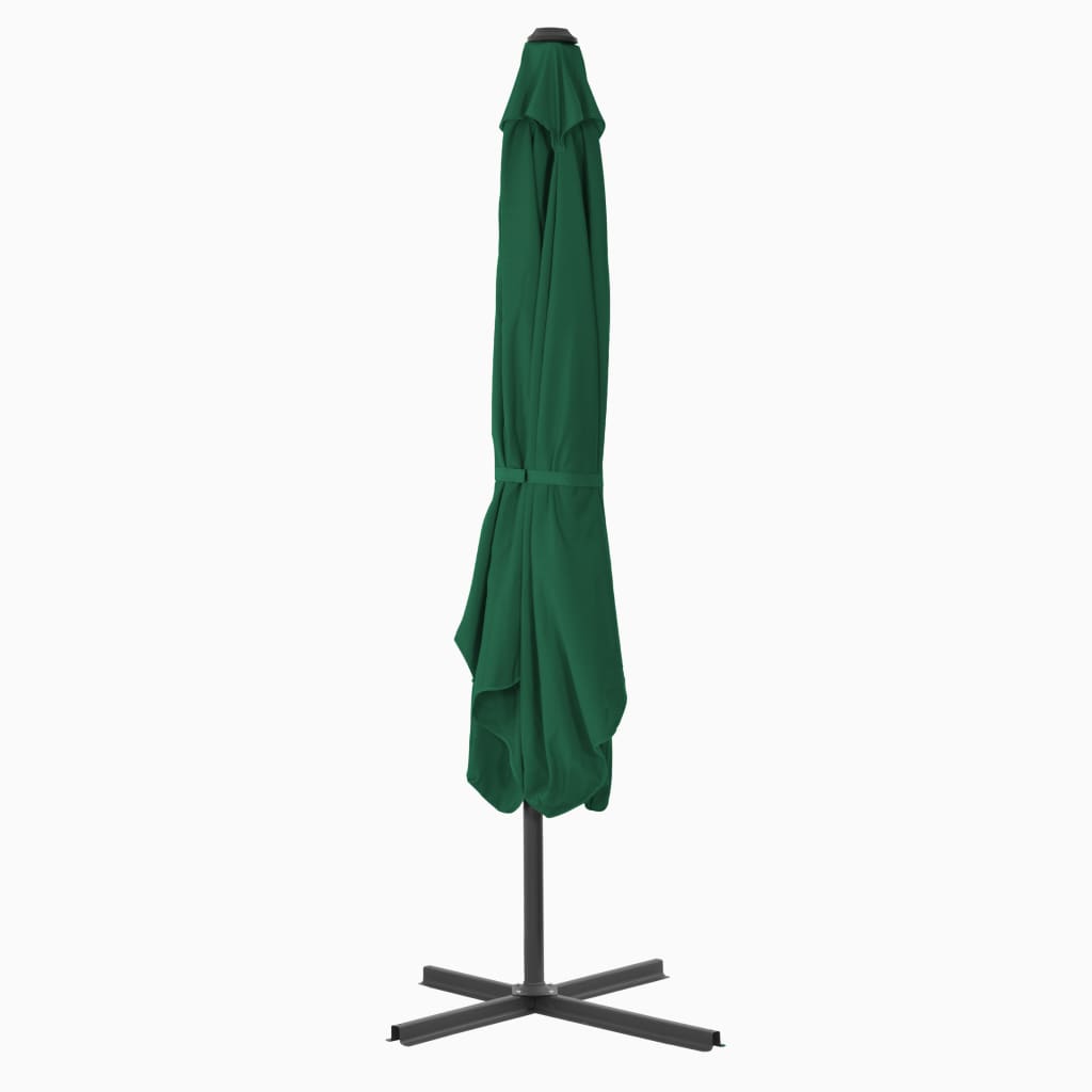 Garden Parasol with Steel Pole 250x250 cm Green