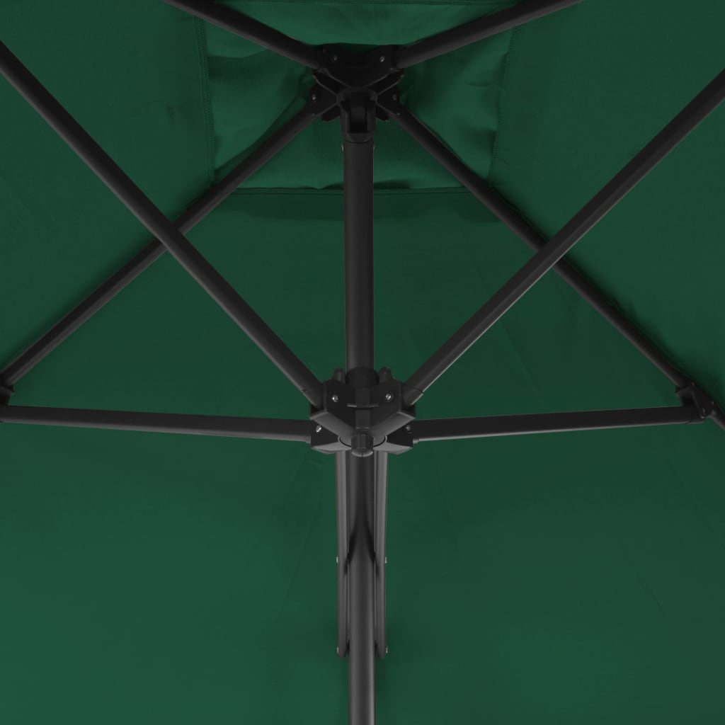 Garden Parasol with Steel Pole 250x250 cm Green