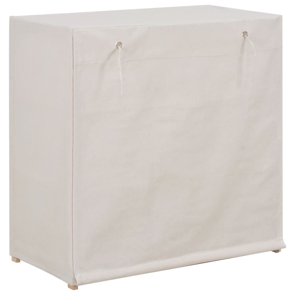 Shoe Cabinet with Cover White 79x40x80 cm Fabric