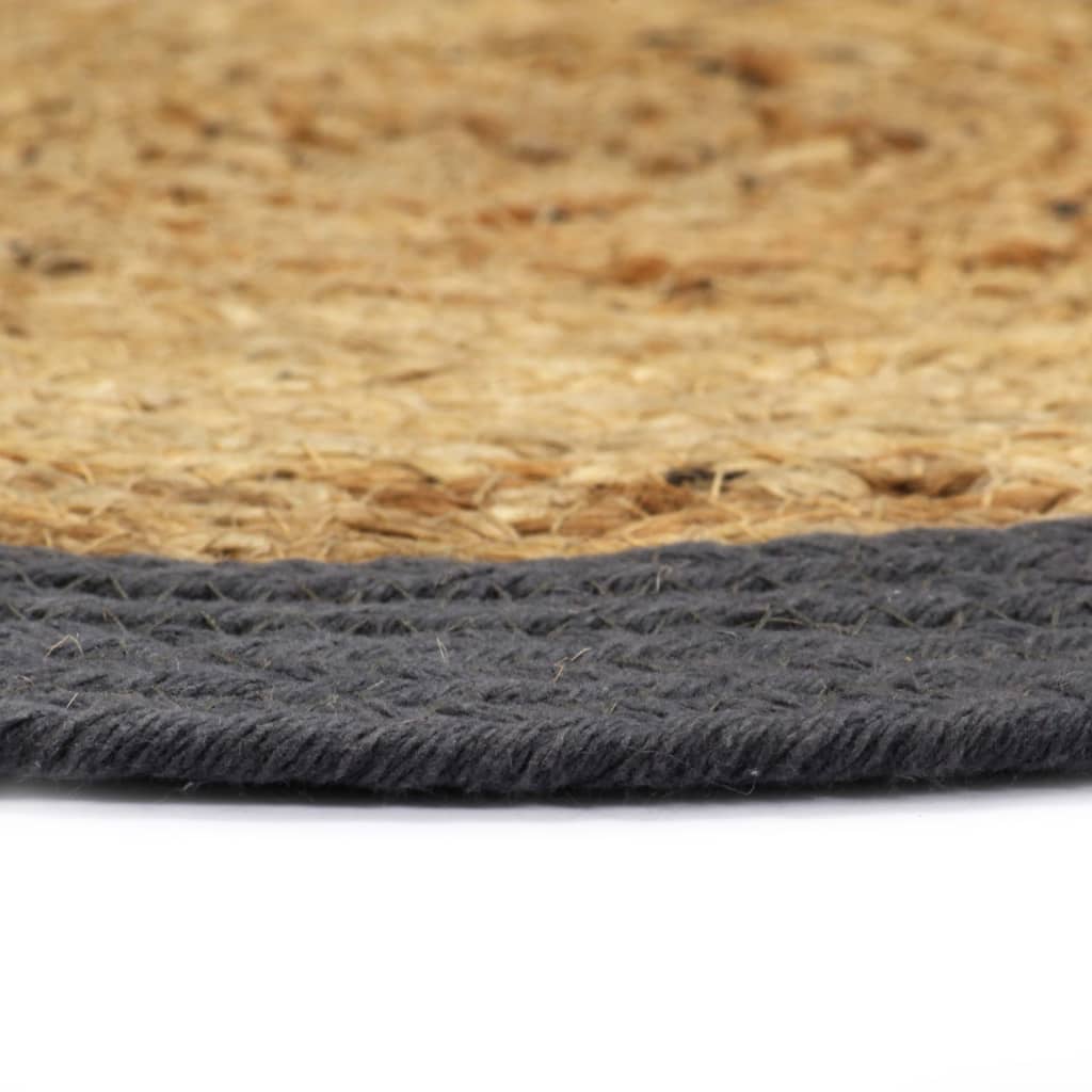 Placemats 4 pcs Natural and Anthracite 38 cm Jute and Cotton