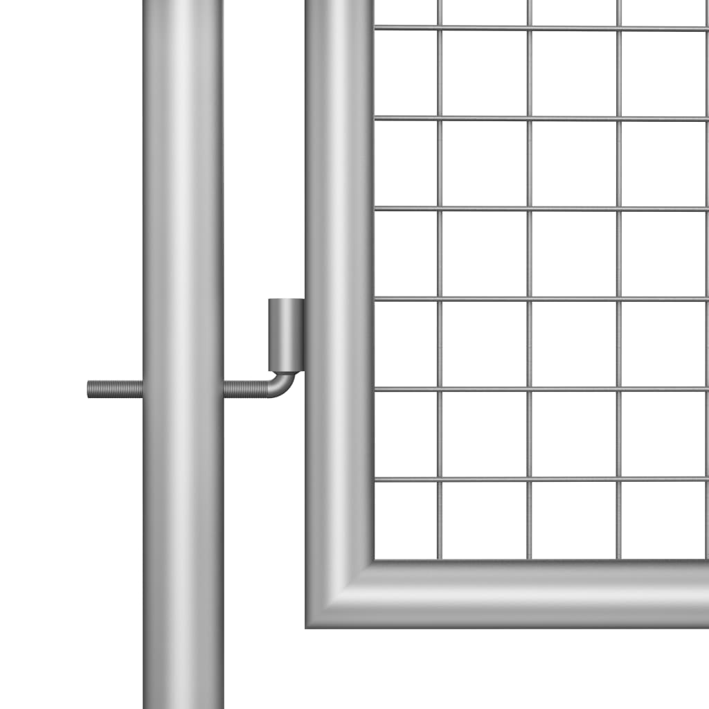Garden Gate Galvanised Steel 415x75 cm Silver
