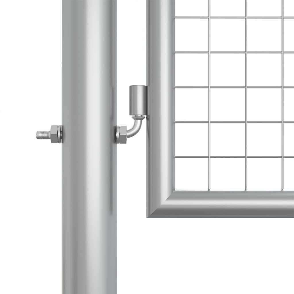 Garden Gate Galvanised Steel 415x125 cm Silver
