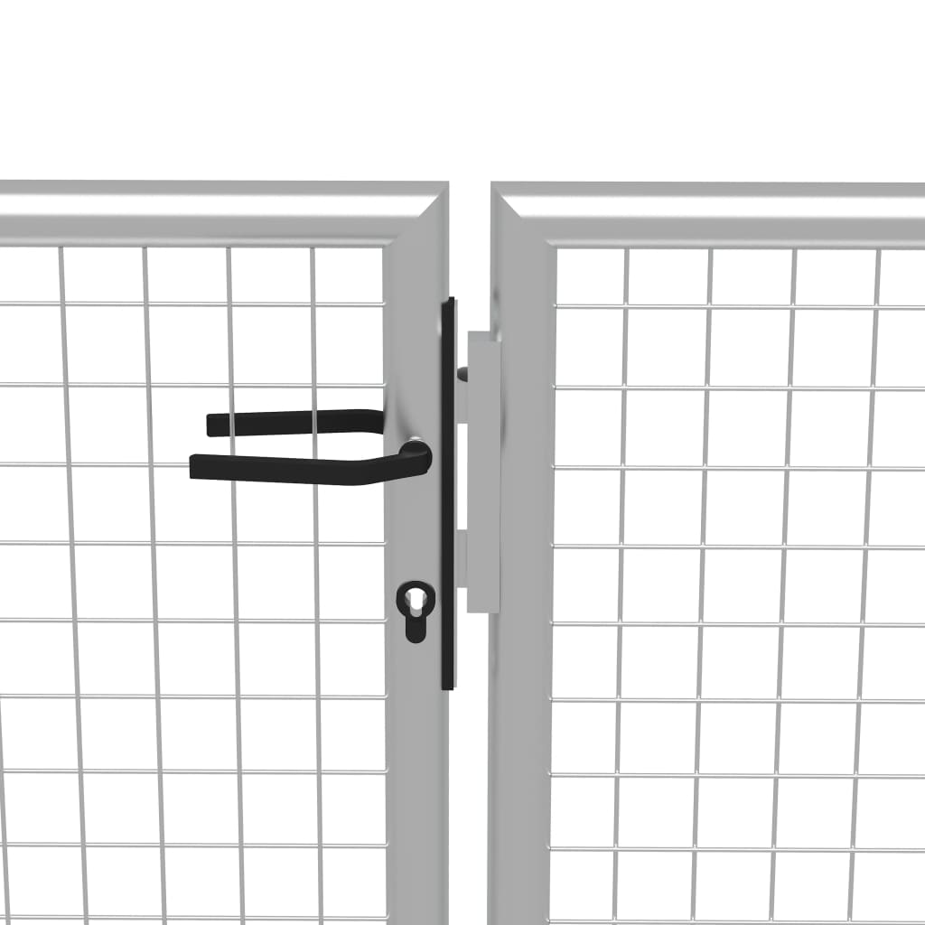 Garden Gate Galvanised Steel 415x175 cm Silver
