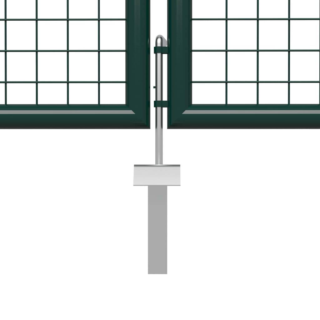 Garden Gate Steel 400x100 cm Green