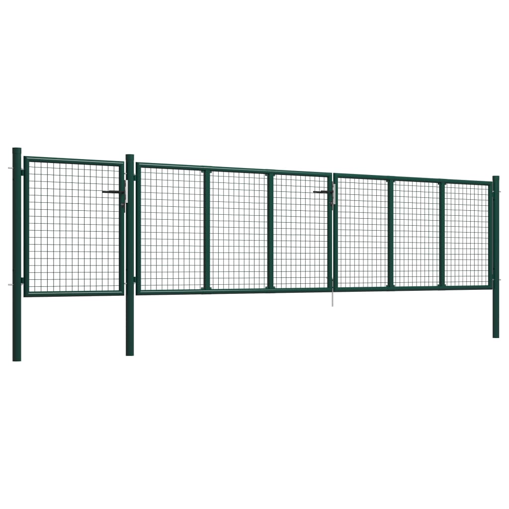 Garden Gate Steel 500x75 cm Green