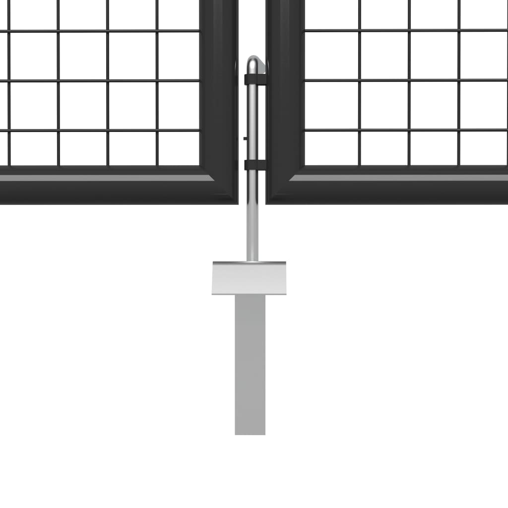 Garden Gate Steel 400x150 cm Anthracite