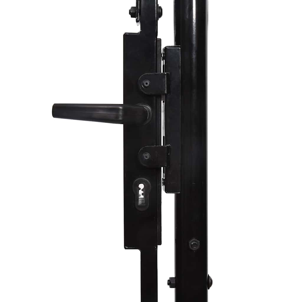 Garden Gate Black 200 x 400 cm Steel