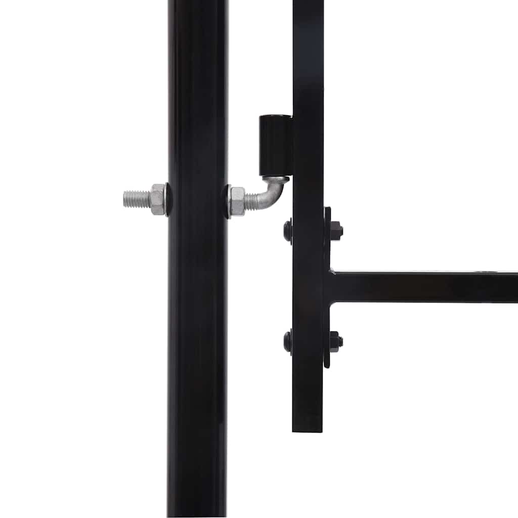 Garden Gate Black 200 x 400 cm Steel