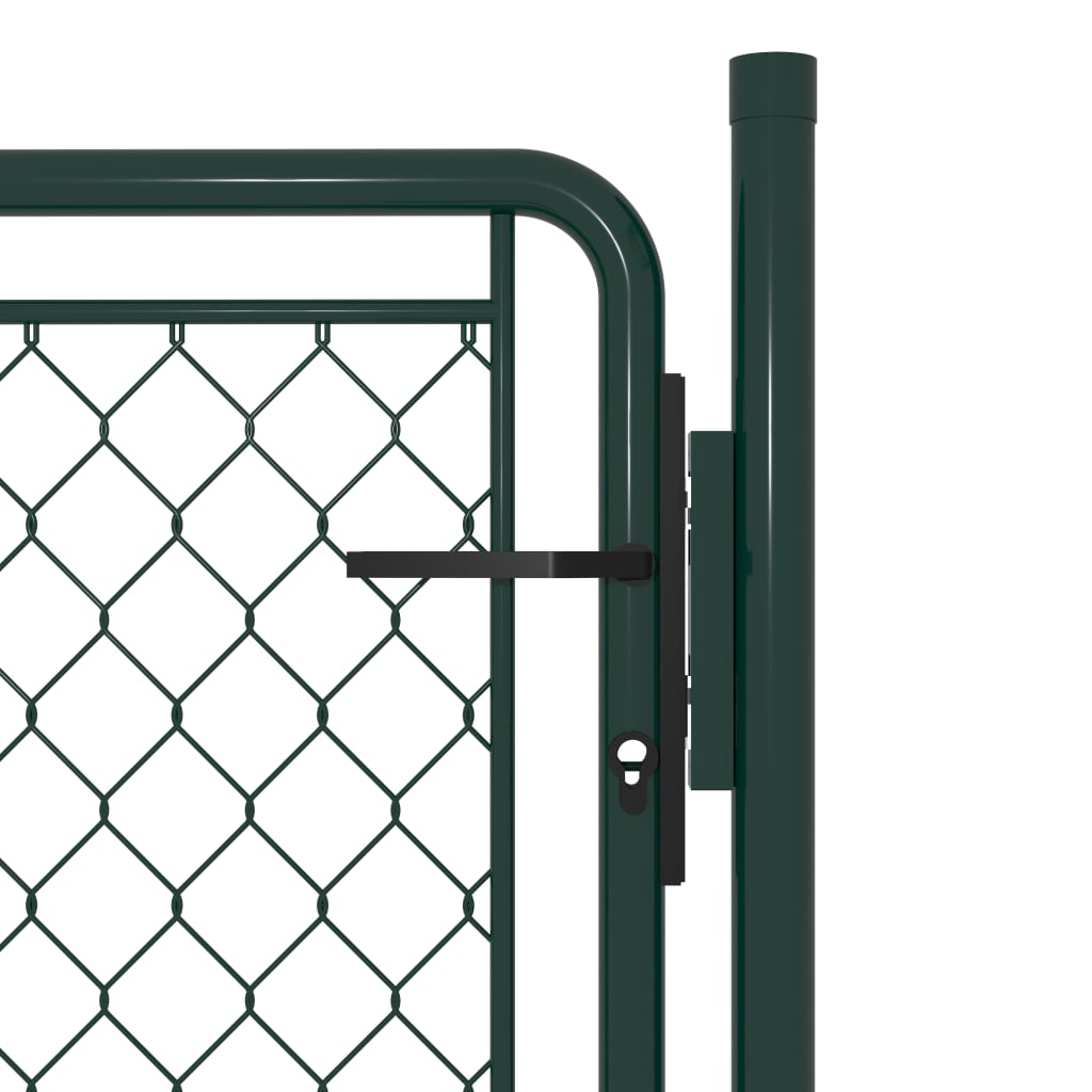 Garden Gate Steel 100x100 cm Green