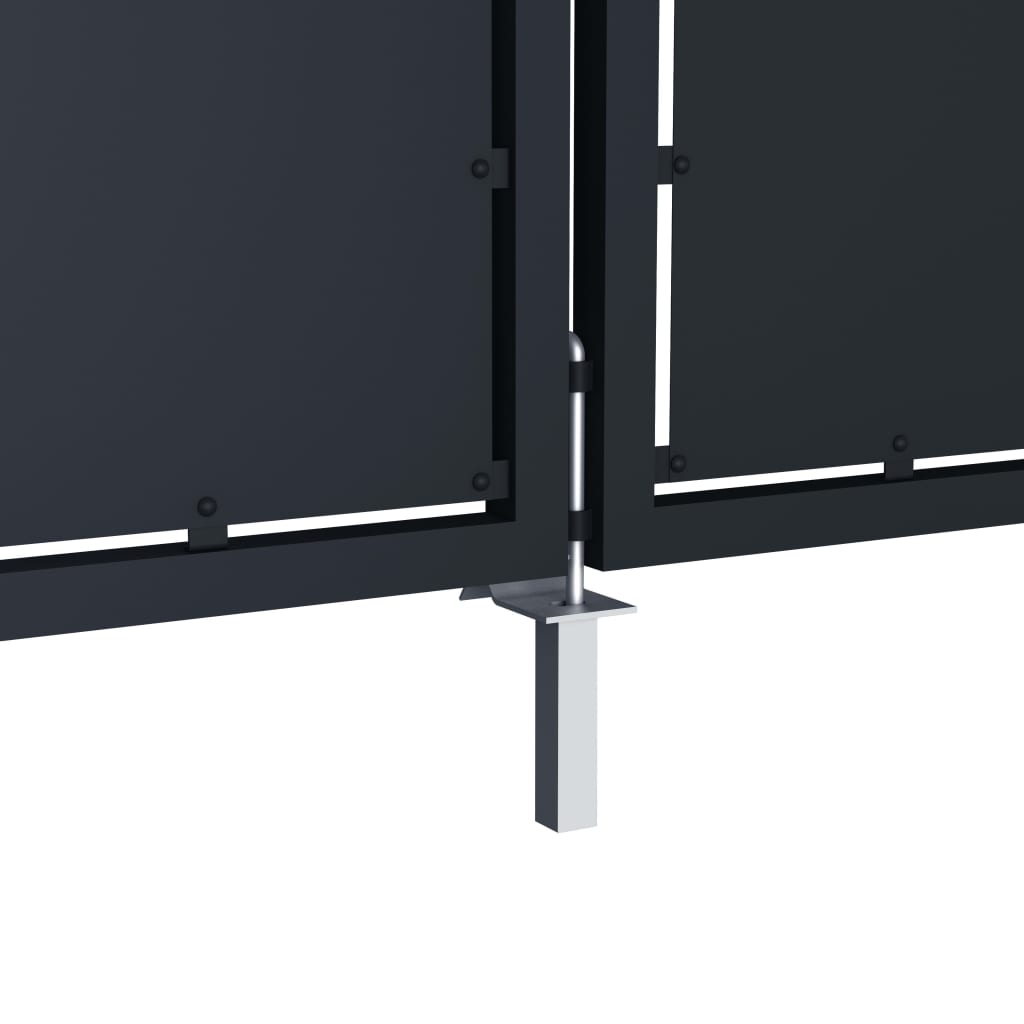 Garden Gate Steel 300x75 cm Anthracite