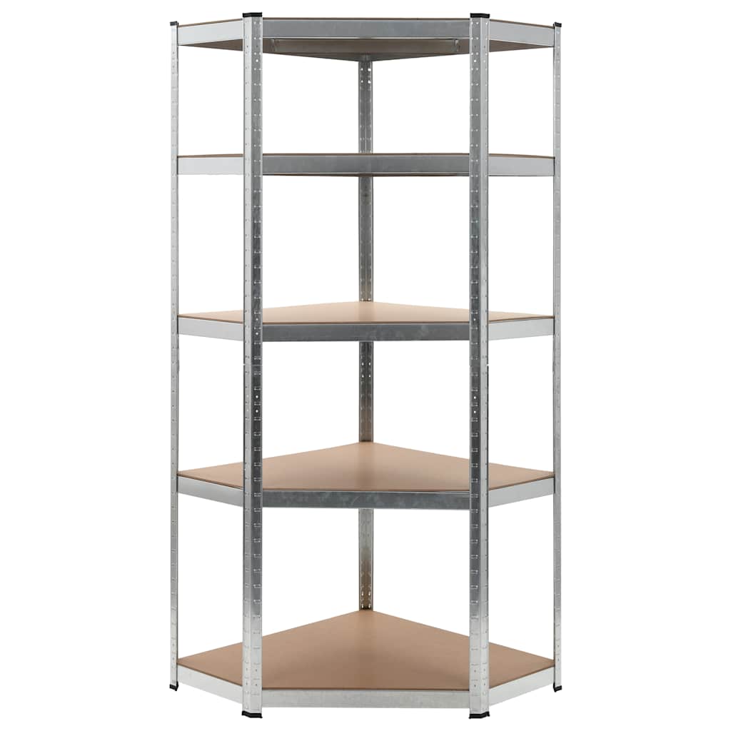Storage Shelf Silver 75x75x180 cm Steel and MDF