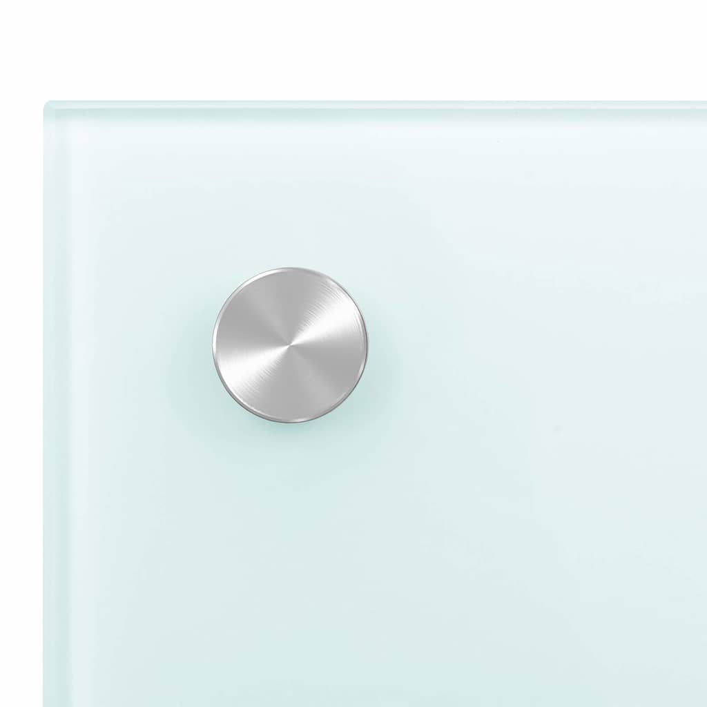 Kitchen Backsplash White 80 x 40 cm Tempered Glass
