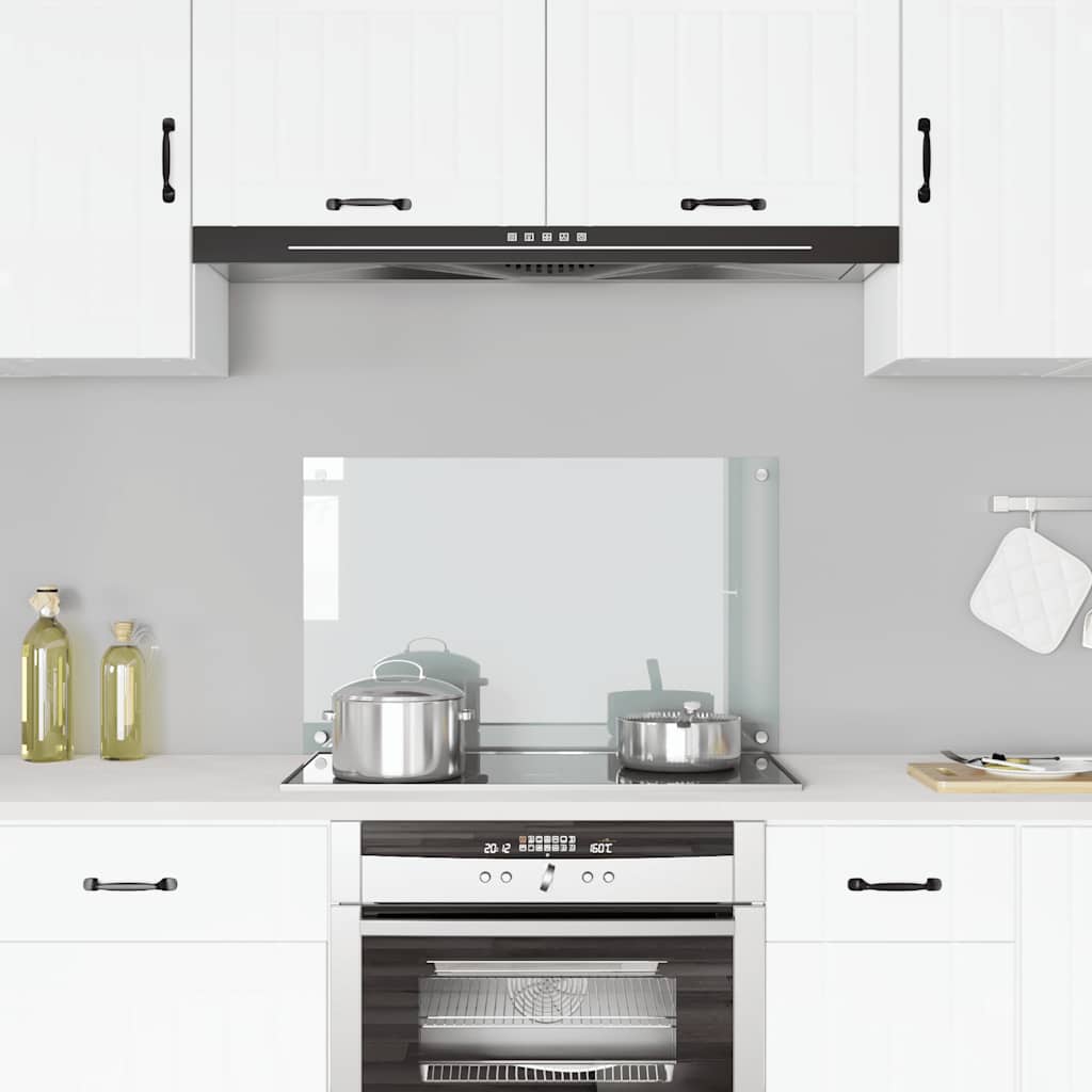 Kitchen Backsplash Transparent 80 x 50 cm Tempered Glass