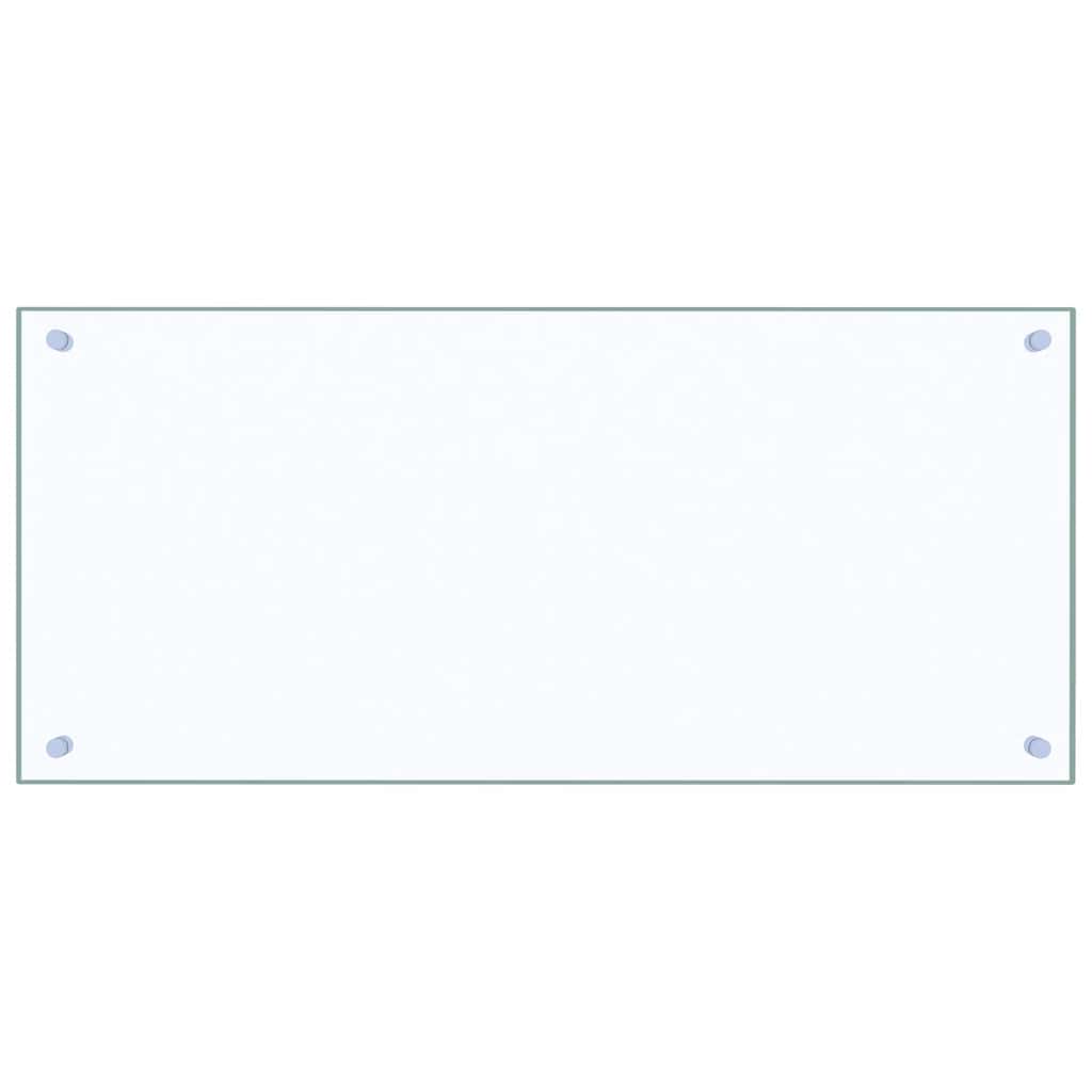 Kitchen Backsplash Transparent 90 x 40 cm Tempered Glass