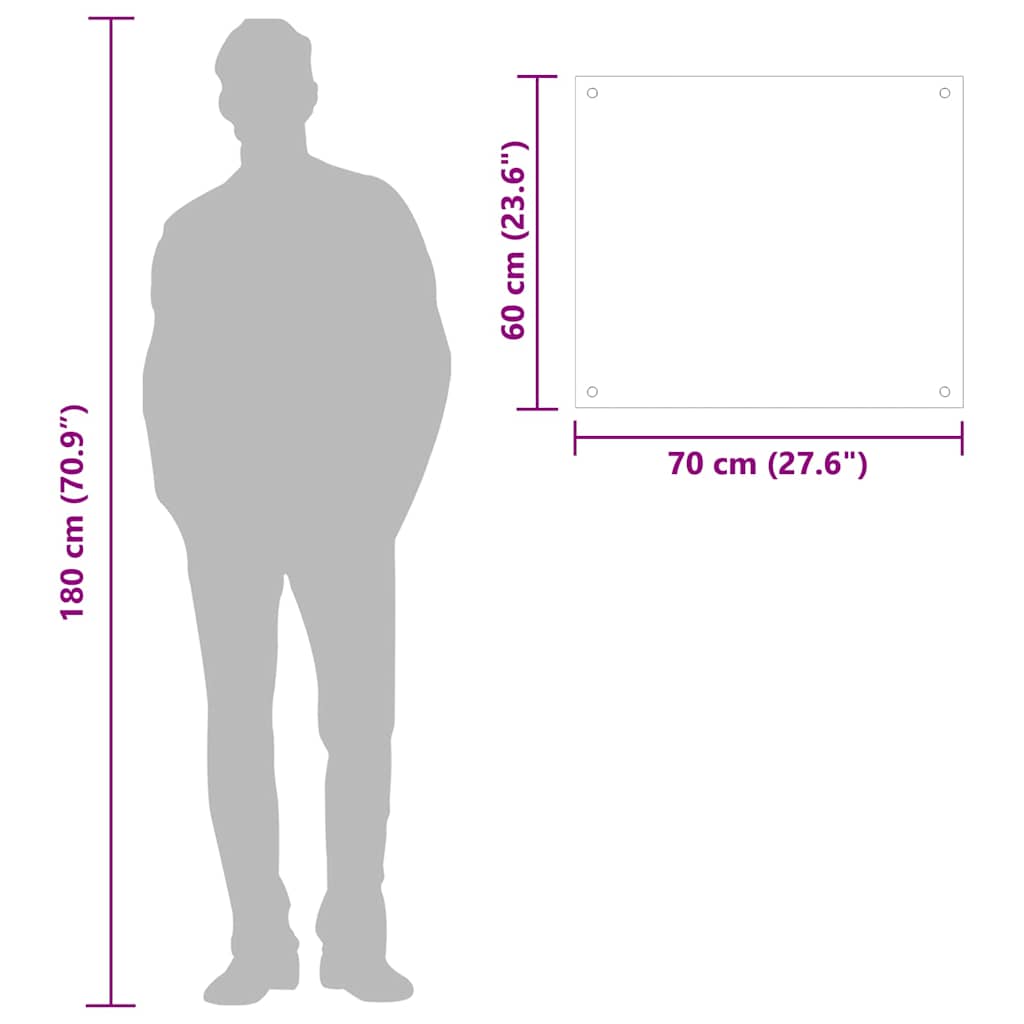 Kitchen Backsplash Black 70 x 60 cm Tempered Glass