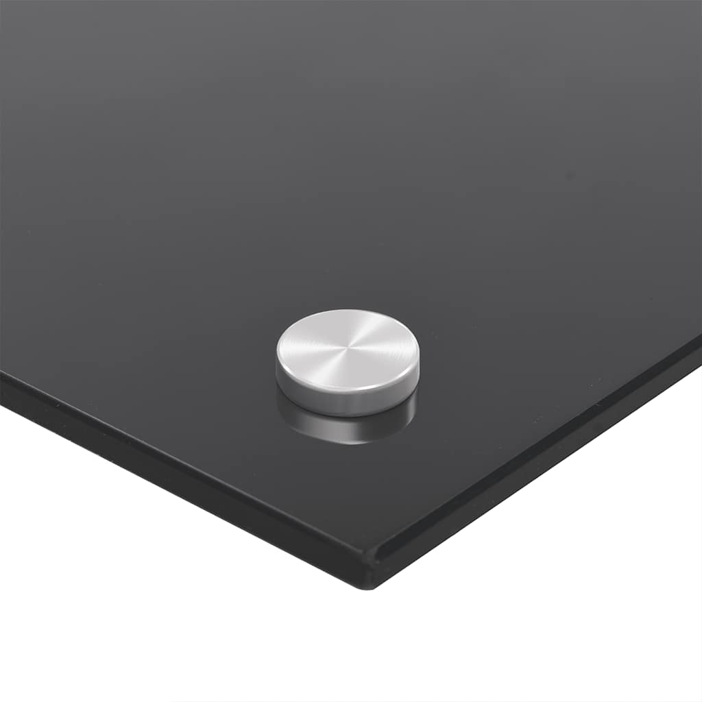 Kitchen Backsplash Black 80 x 50 cm Tempered Glass