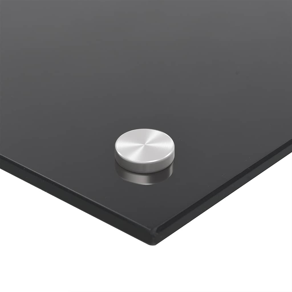 Kitchen Backsplash Black 90 x 60 cm Tempered Glass