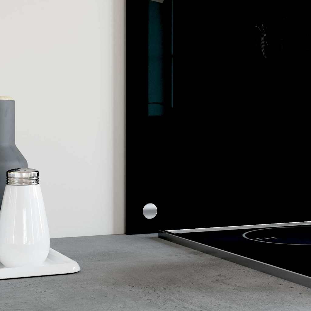 Kitchen Backsplash Black 100 x 50 cm Tempered Glass
