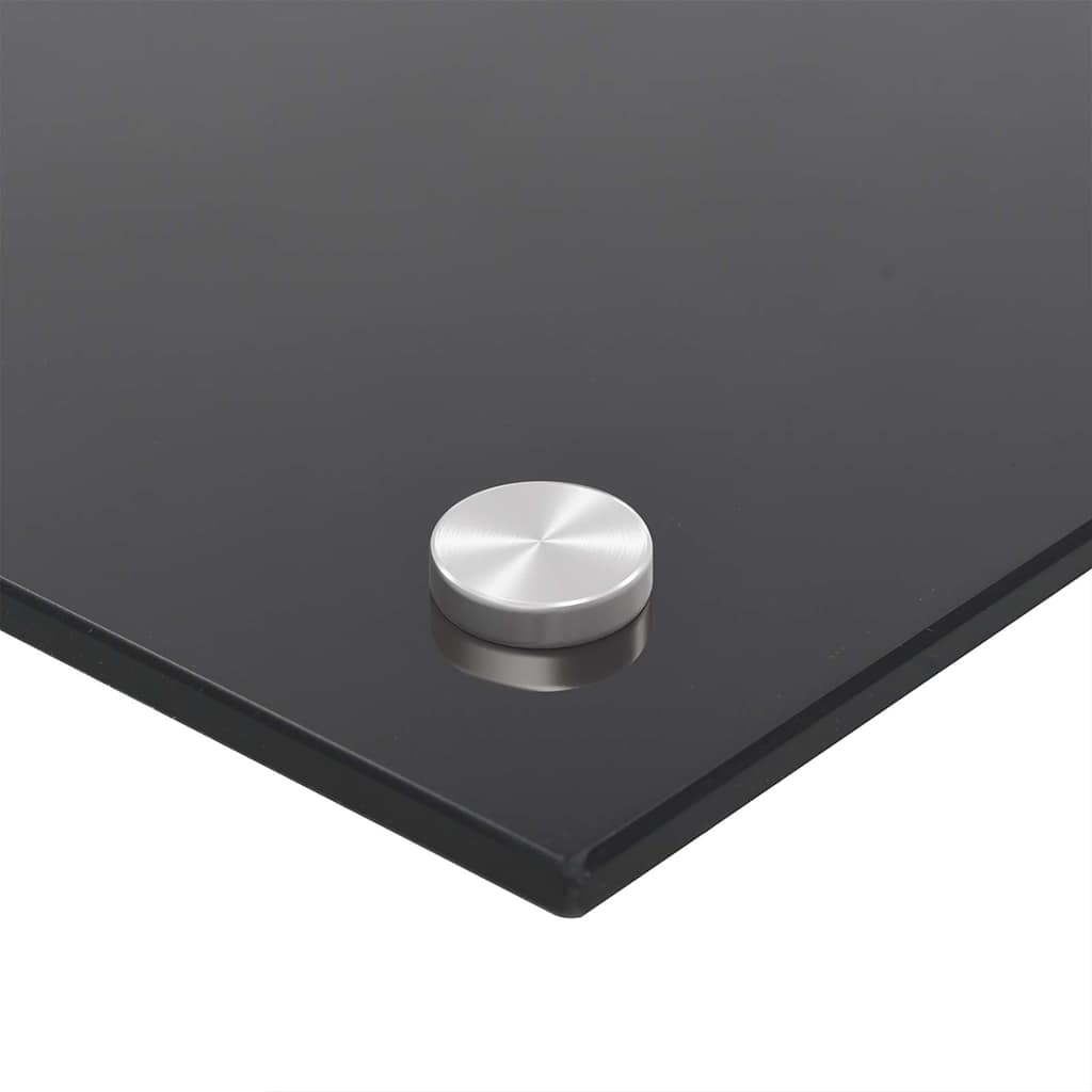 Kitchen Backsplash Black 100 x 50 cm Tempered Glass
