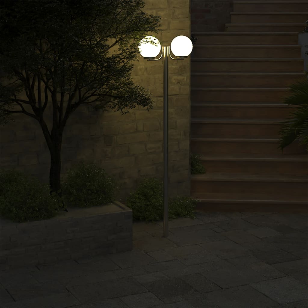Garden Lamp Post 2 Lamps 220 cm