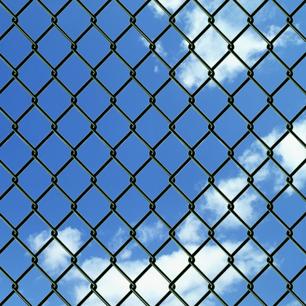 Chain Link Fence Steel 1,5x25 m Green