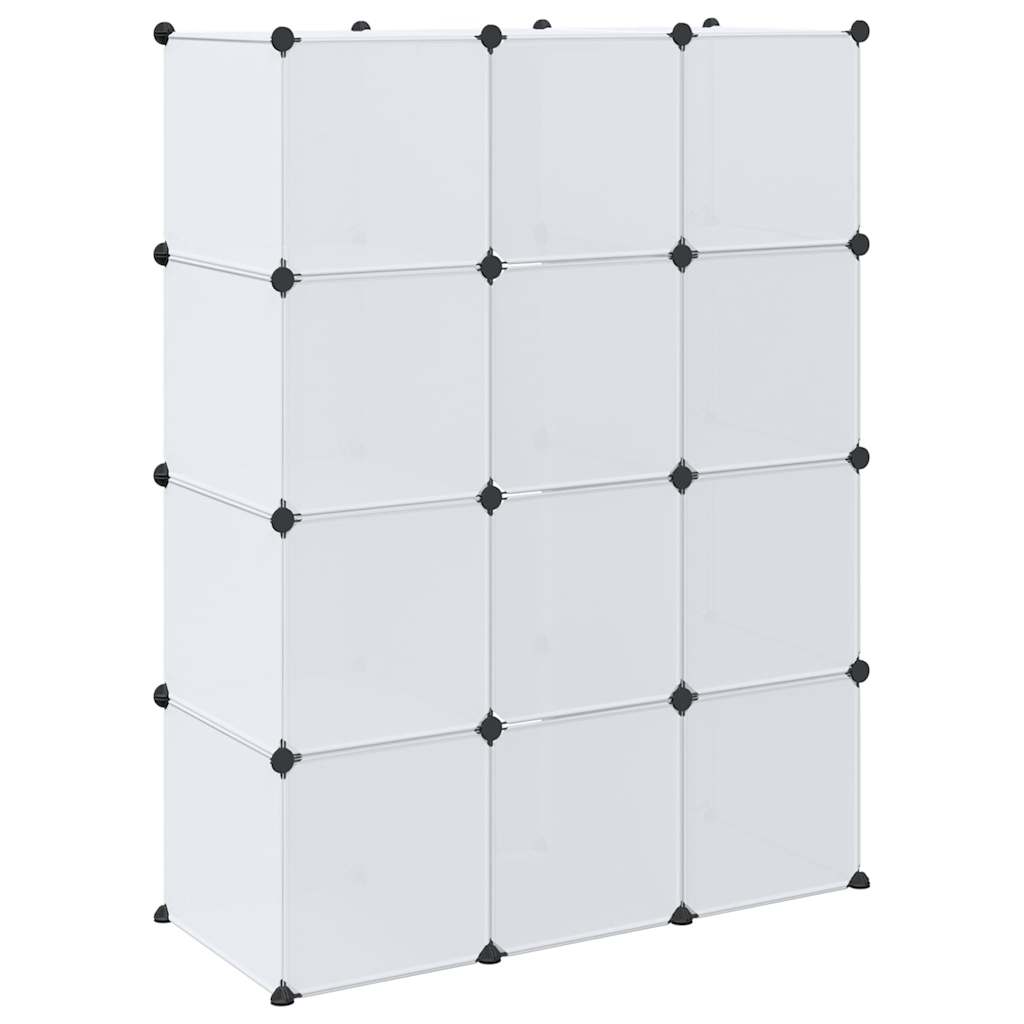 Modular Cabinet with 9 Compartments 109x36.5x143 cm White