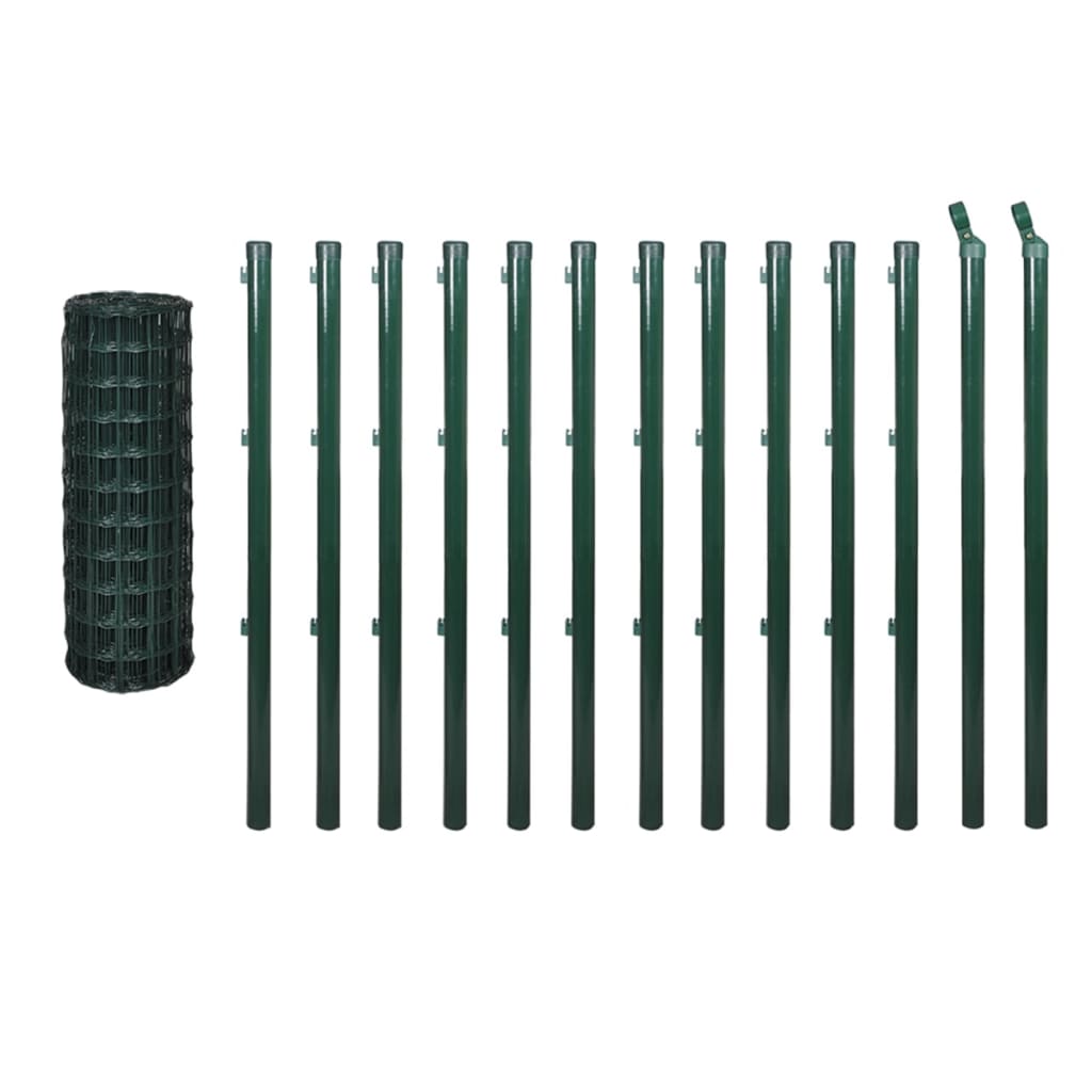Euro Fence Steel 25x1.5 m Green