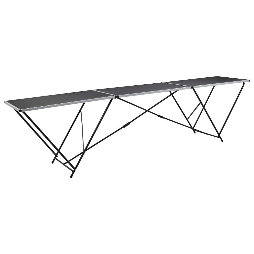 Folding Pasting Table MDF and Aluminium 300x60x78 cm