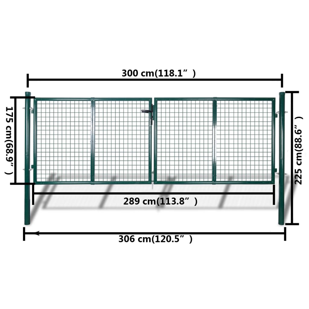 Garden Mesh Gate Fence Door Wall Grille 306x175 cm