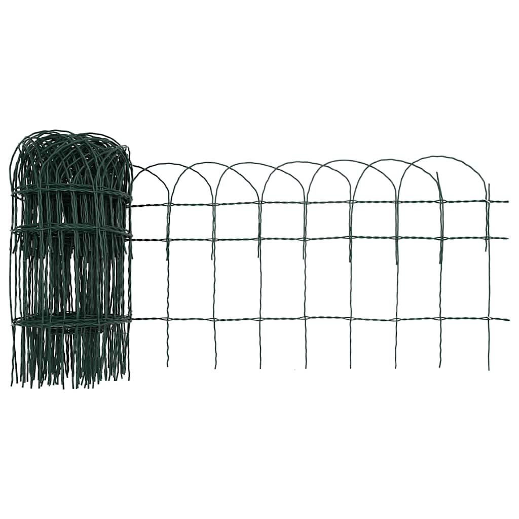 Garden Border Fence Powder-coated Iron 10x0.4 m