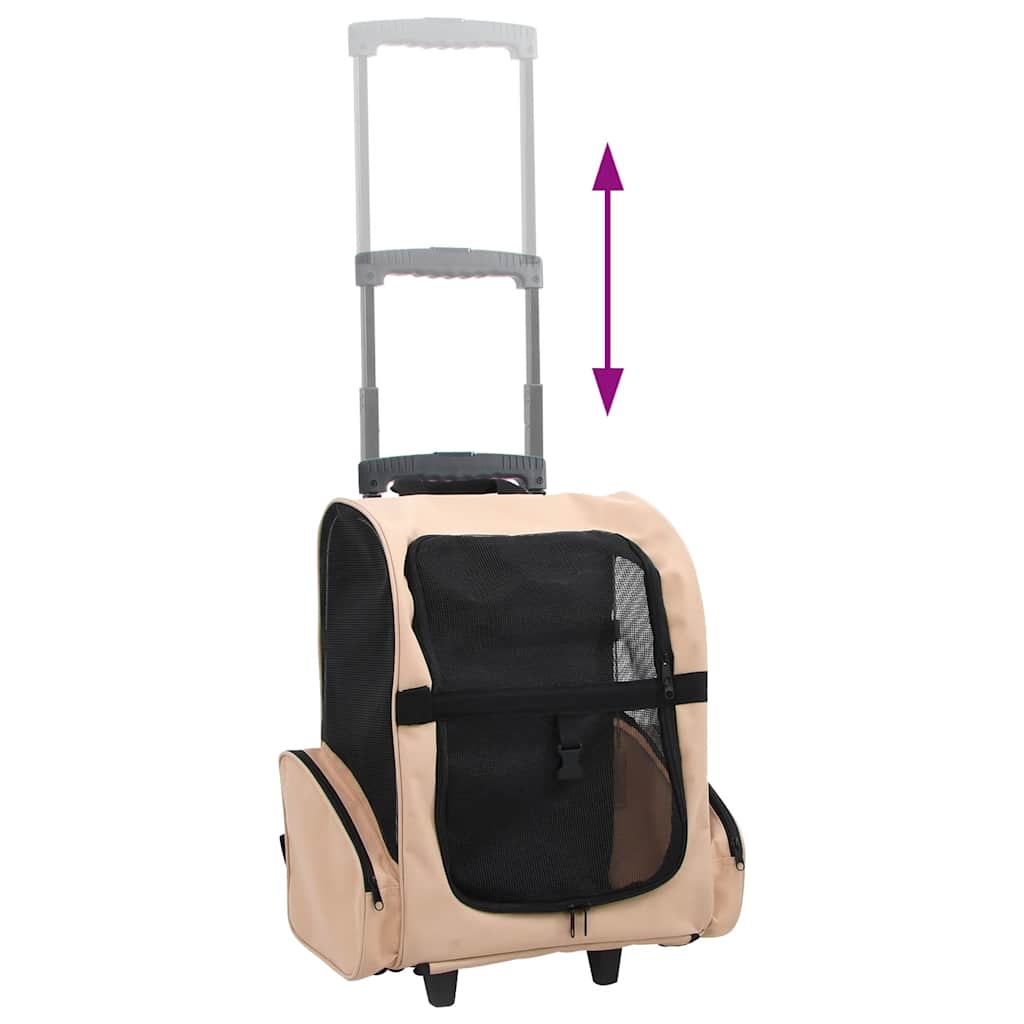 Foldable Multipurpose Pet Trolley Beige