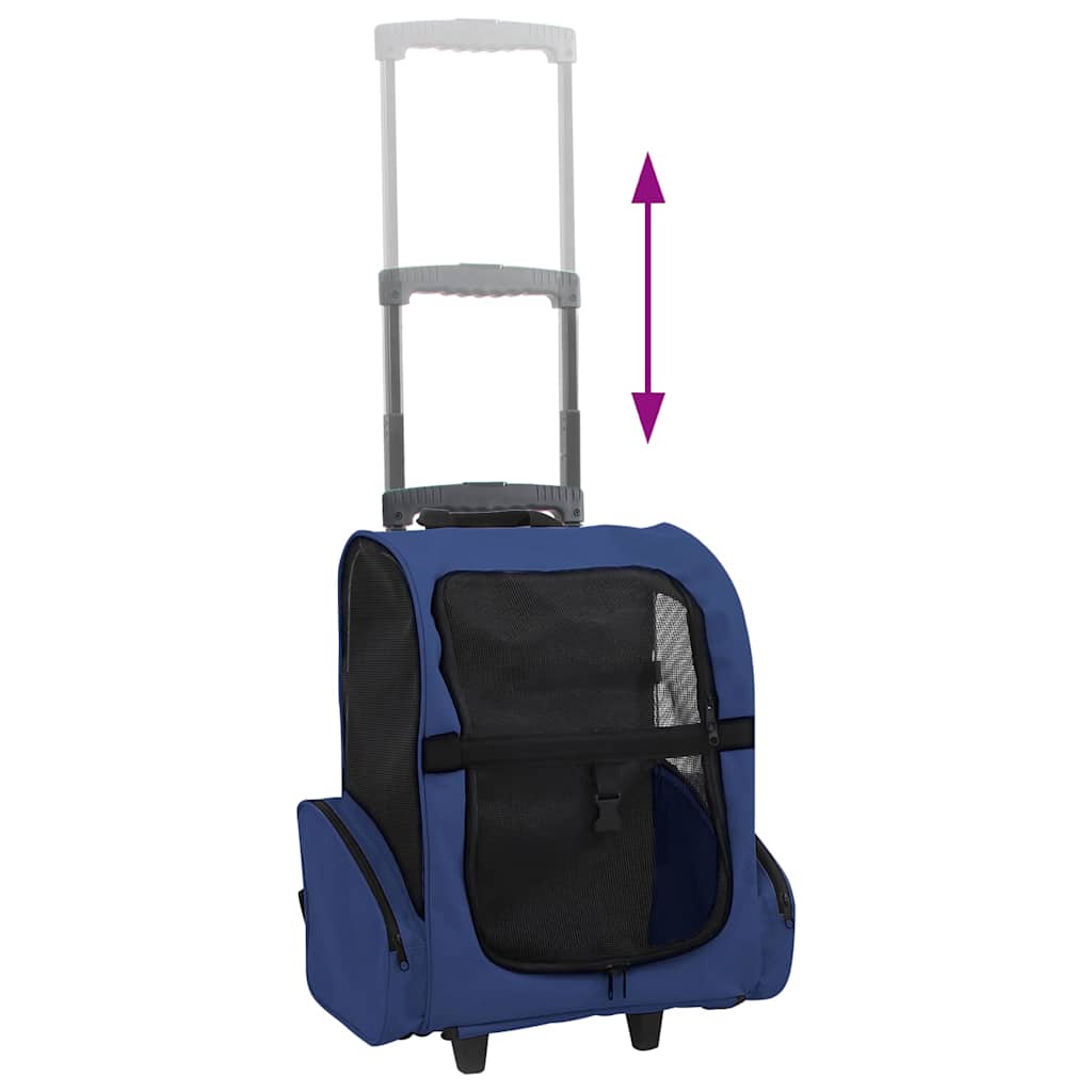 Foldable Multipurpose Pet Trolley Blue