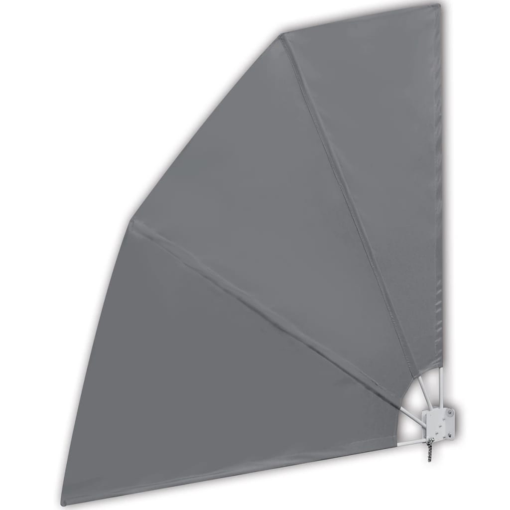 Collapsible Balcony Side Awning Grey 210x210 cm