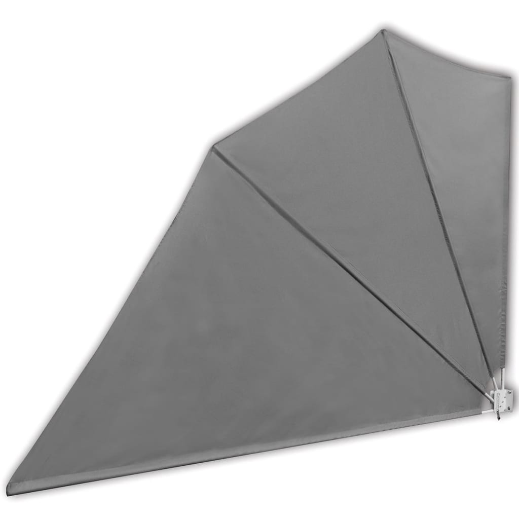 Collapsible Balcony Side Awning Grey 160x240 cm