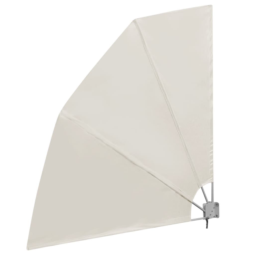 Collapsible Balcony Side Awning Cream 210x210 cm