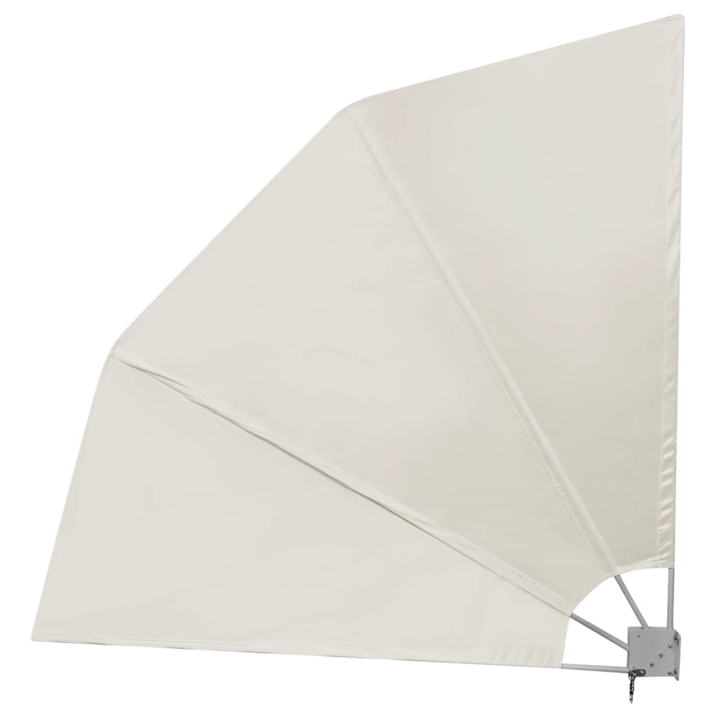 Collapsible Balcony Side Awning Cream 210x210 cm