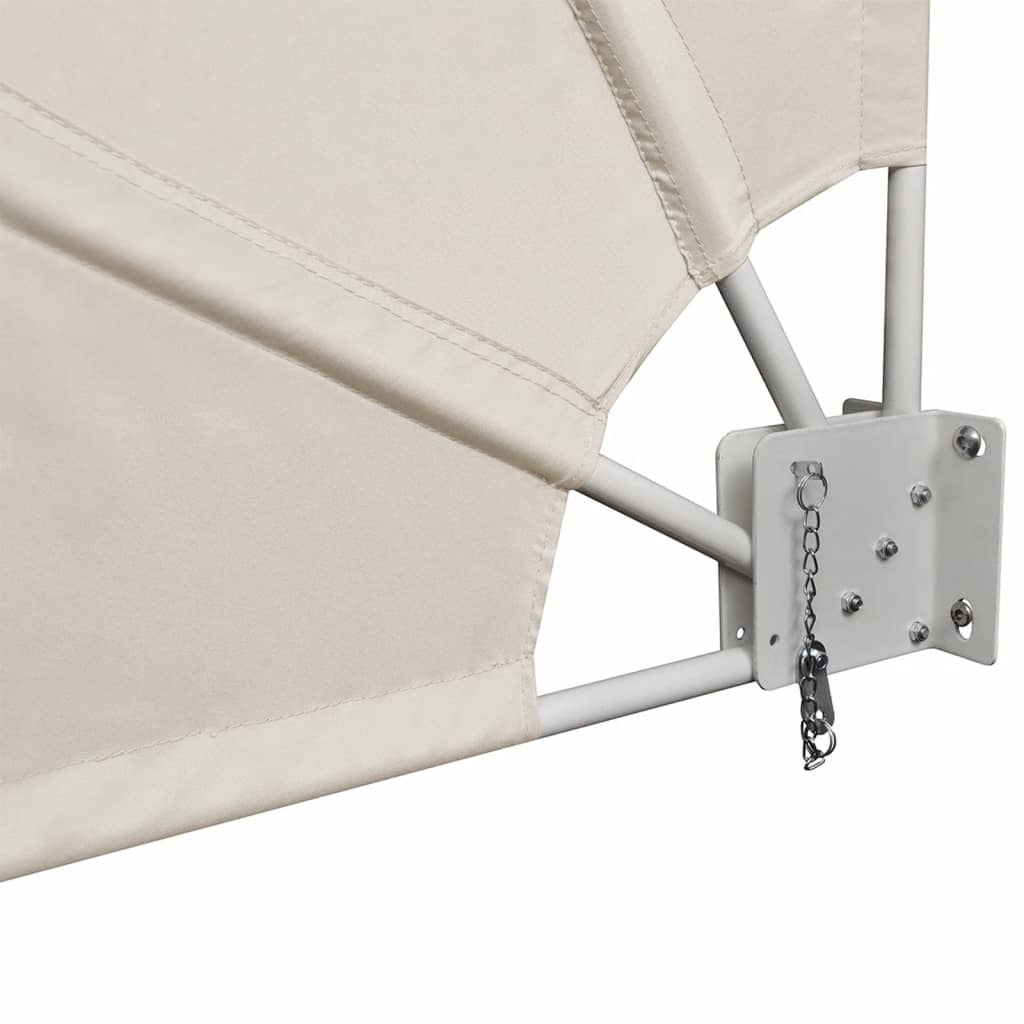 Collapsible Balcony Side Awning Cream 210x210 cm