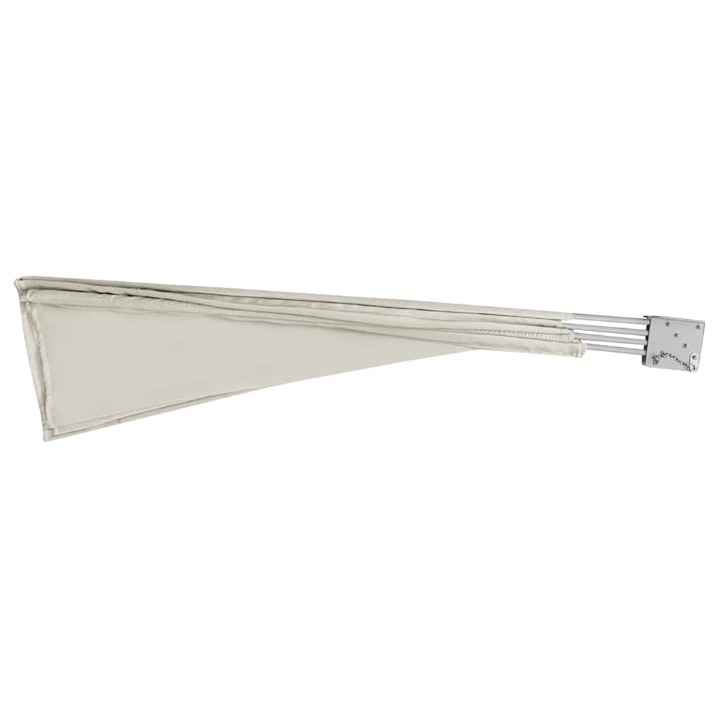 Collapsible Balcony Side Awning Cream 210x210 cm