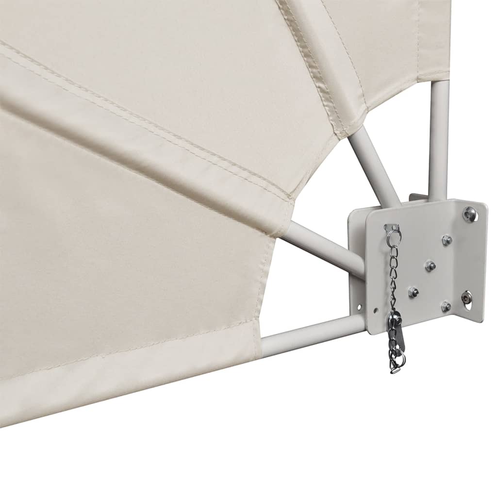 Collapsible Balcony Side Awning Cream 160x240 cm