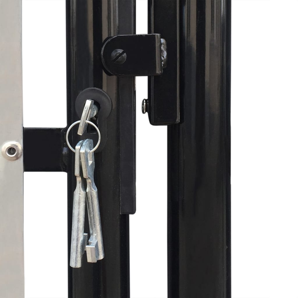 Black Double Door Fence Gate 300 x 250 cm