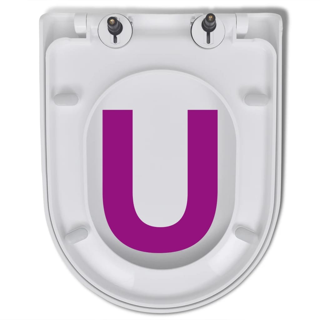 Soft-close Toilet Seat with Quick-release Design White Square