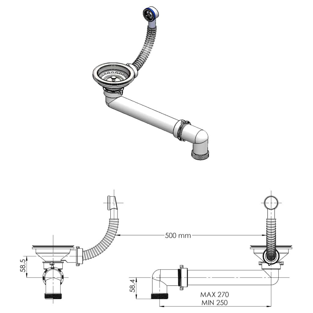 Overmount Kitchen Sink Single Basin Granite Grey