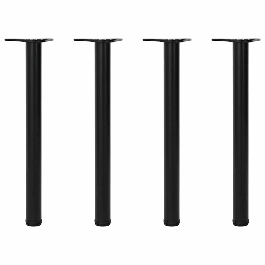 4 Height Adjustable Table Legs Black 710 mm