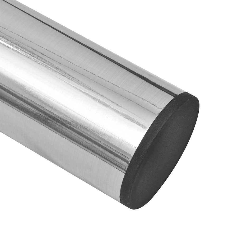 2 Telescopic Table Legs Brushed Nickel 710 mm-1100 mm